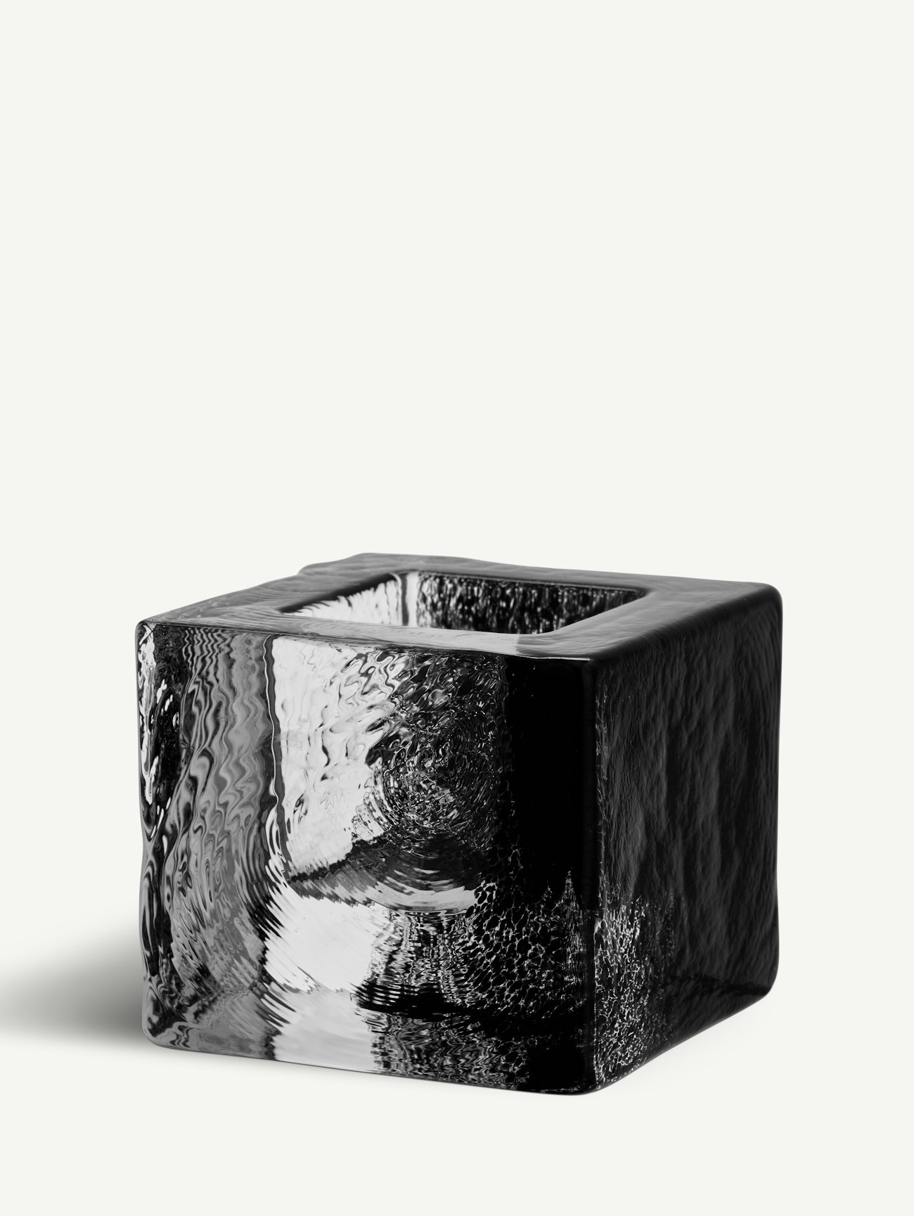 Brick ljuslykta svart 75mm