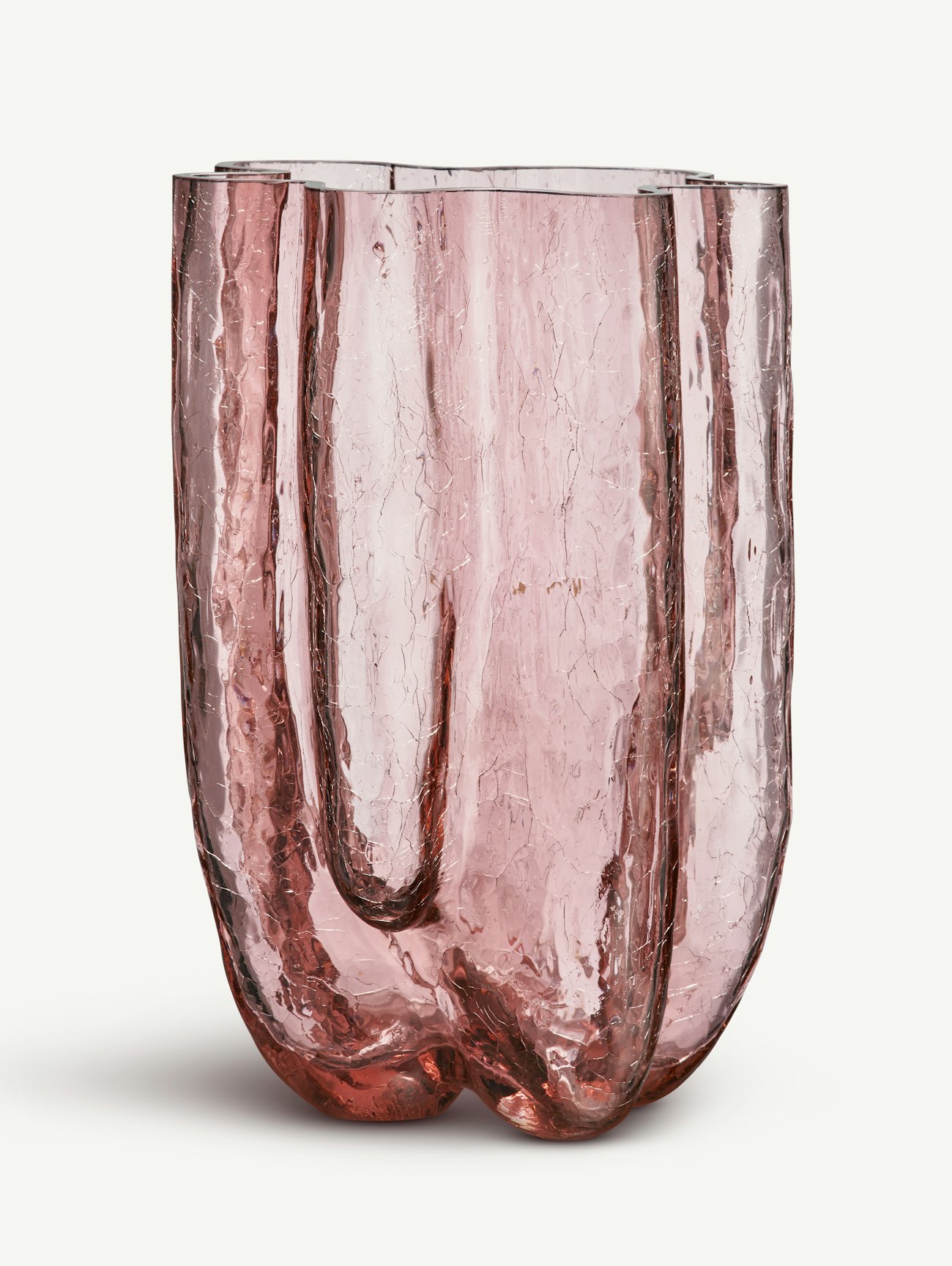 Crackle vas rosa 370mm