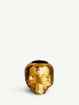 Still Life skull ljuslykta guld 85mm