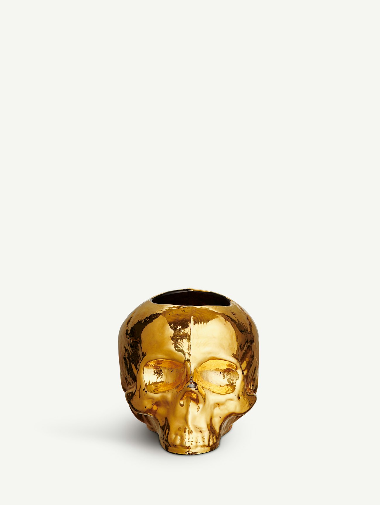Still Life skull ljuslykta guld 85mm