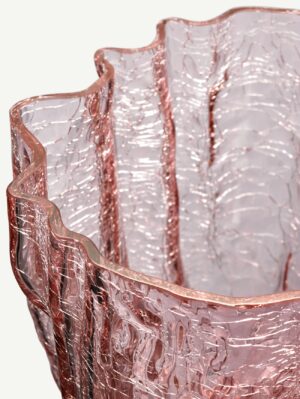 Crackle vas rosa 175mm
