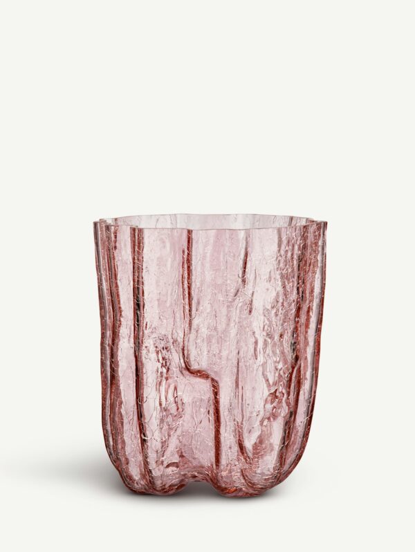 Crackle vas rosa 270mm